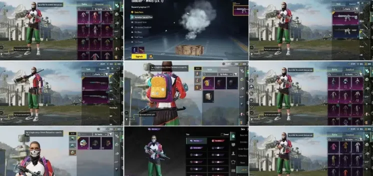 PGM505 Glacier M416 Lv.1, 37 Outfits, 3 Helmets, 4 Backpacks, 3 Uzi Skins (G)